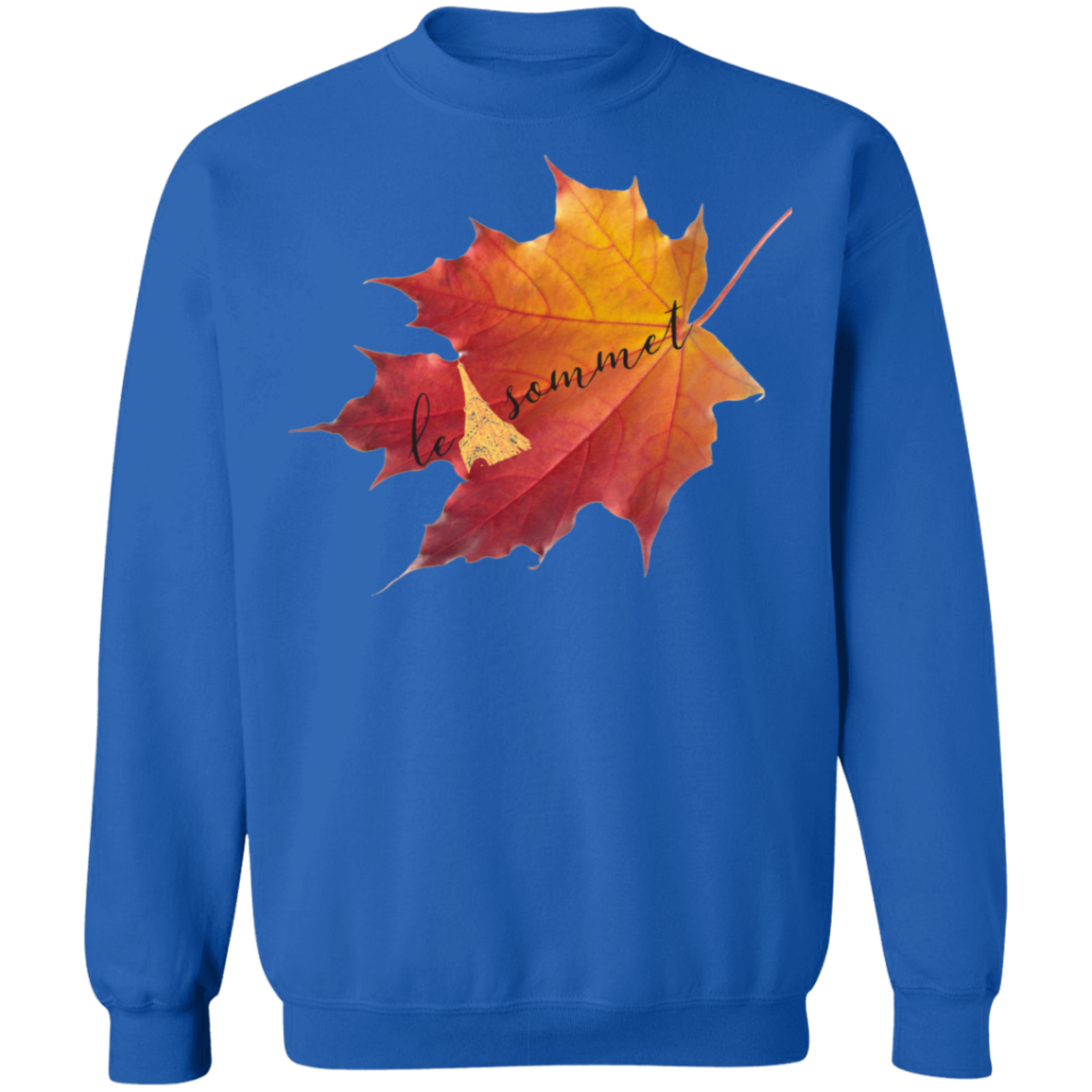 Autumn Logo Leaf Crewneck Pullover Sweatshirt 8 oz.
