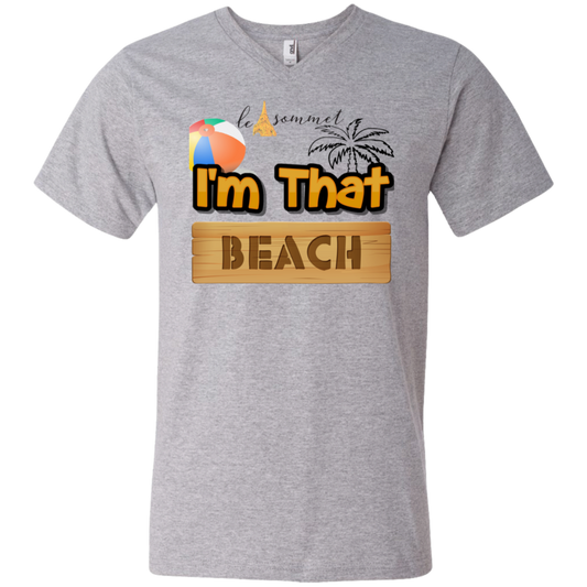 I'm that Beach Printed V-Neck T-Shirt
