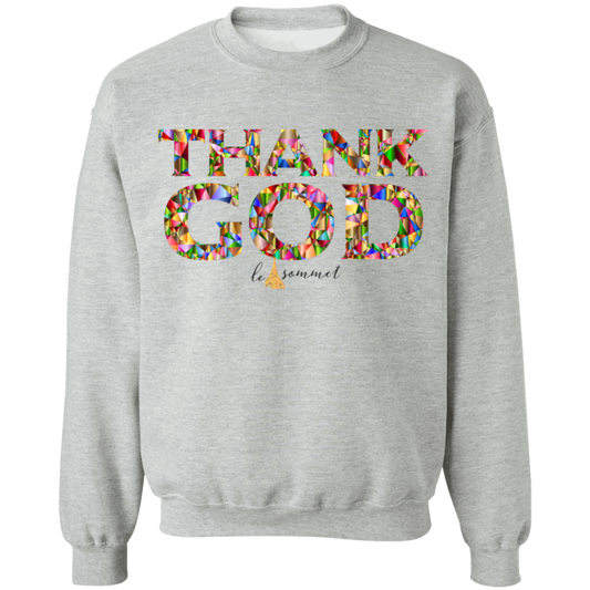 Thank God Crewneck Pullover Sweatshirt 8 oz.