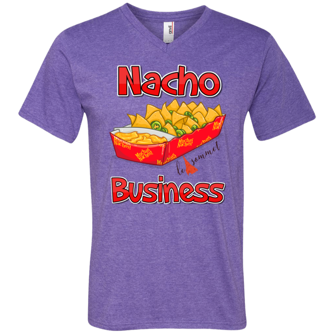 Nacho Business Printed V-Neck T-Shirt