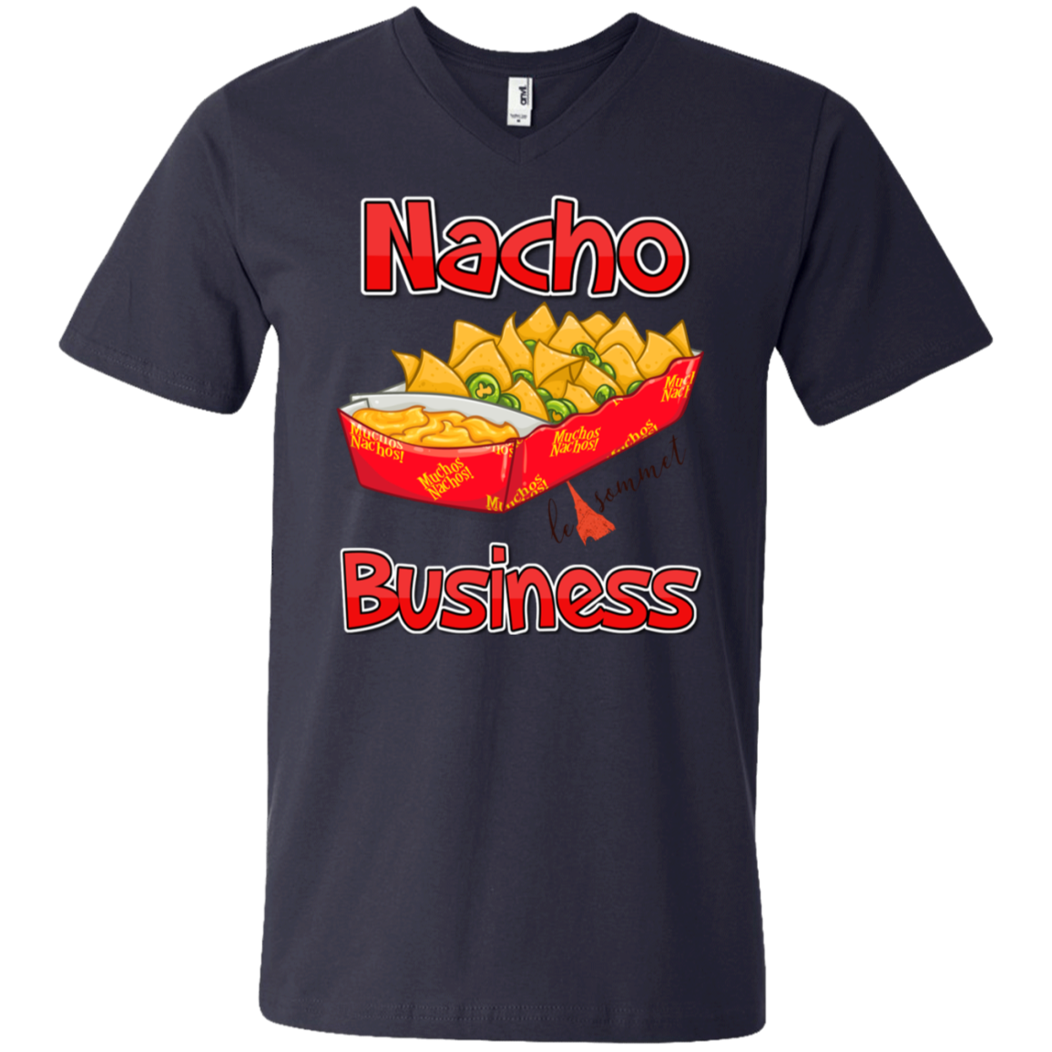 Nacho Business Printed V-Neck T-Shirt