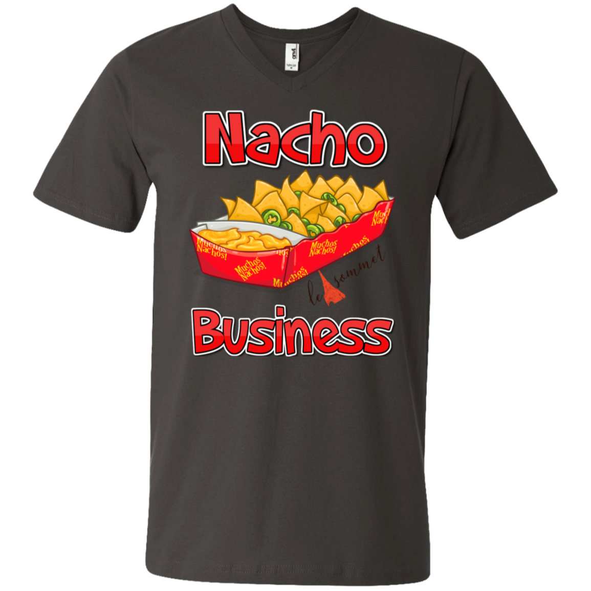 Nacho Business Printed V-Neck T-Shirt