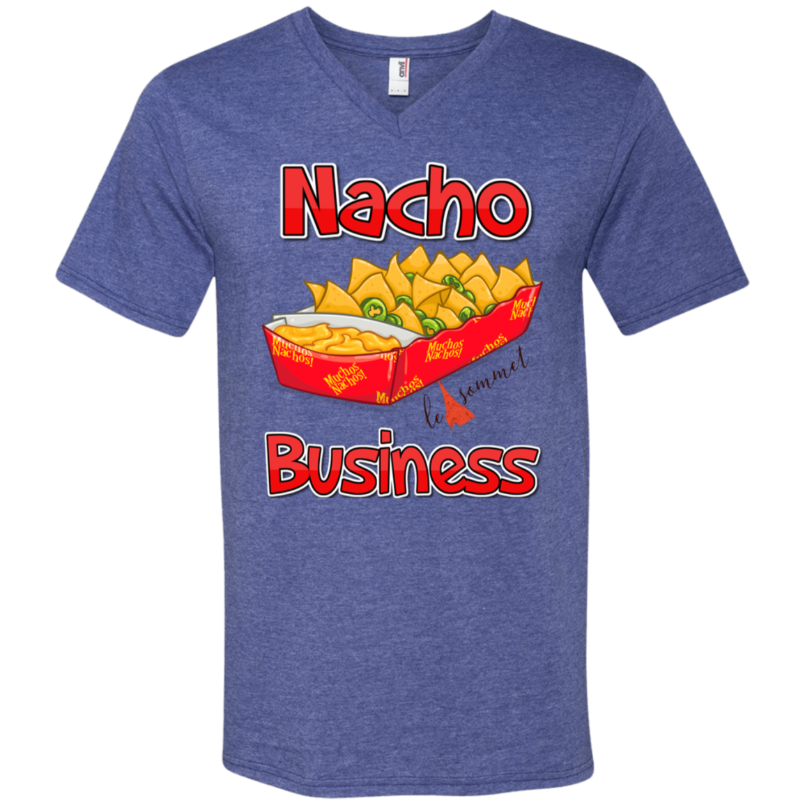 Nacho Business Printed V-Neck T-Shirt