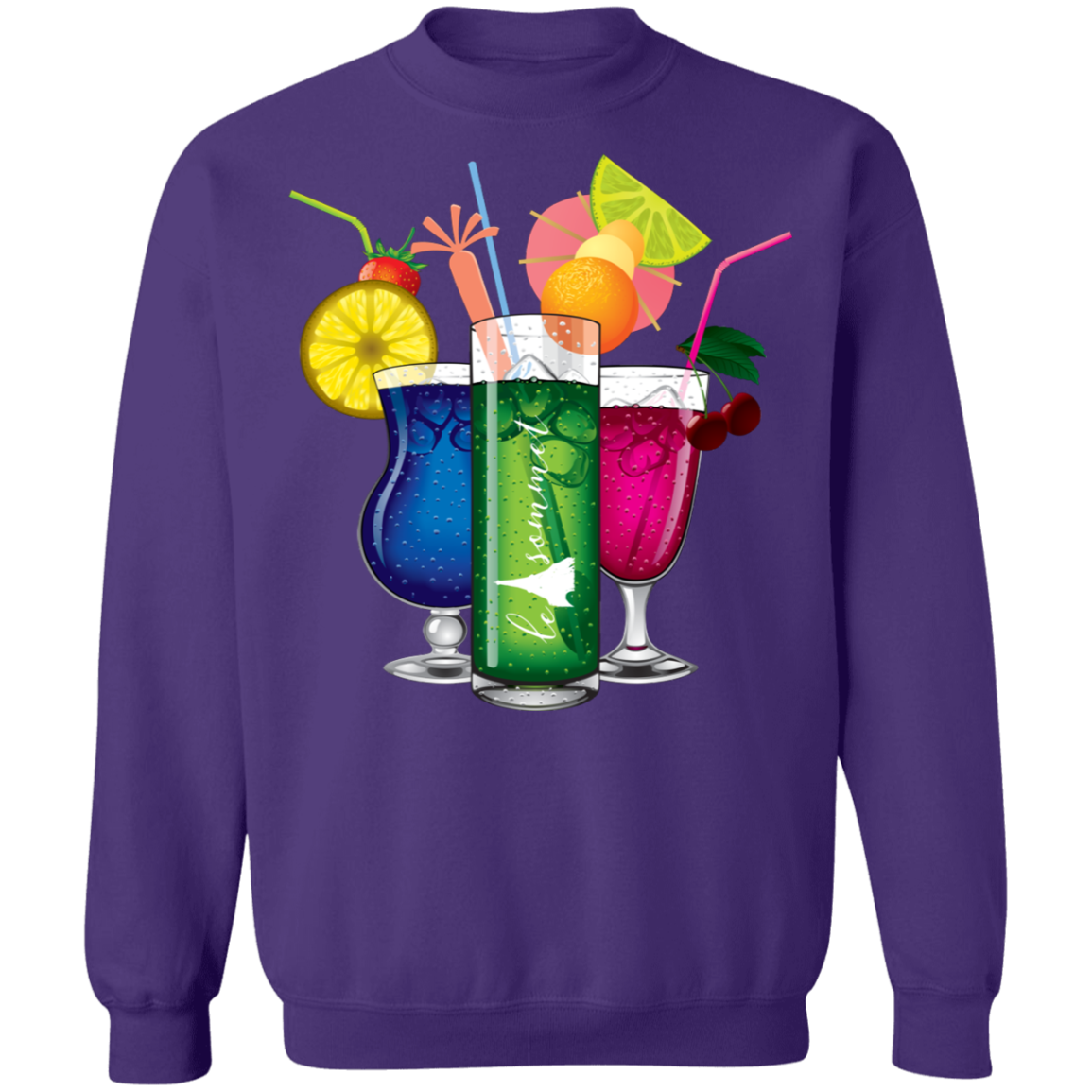 Drinks on Me Crewneck Pullover Sweatshirt 8 oz.