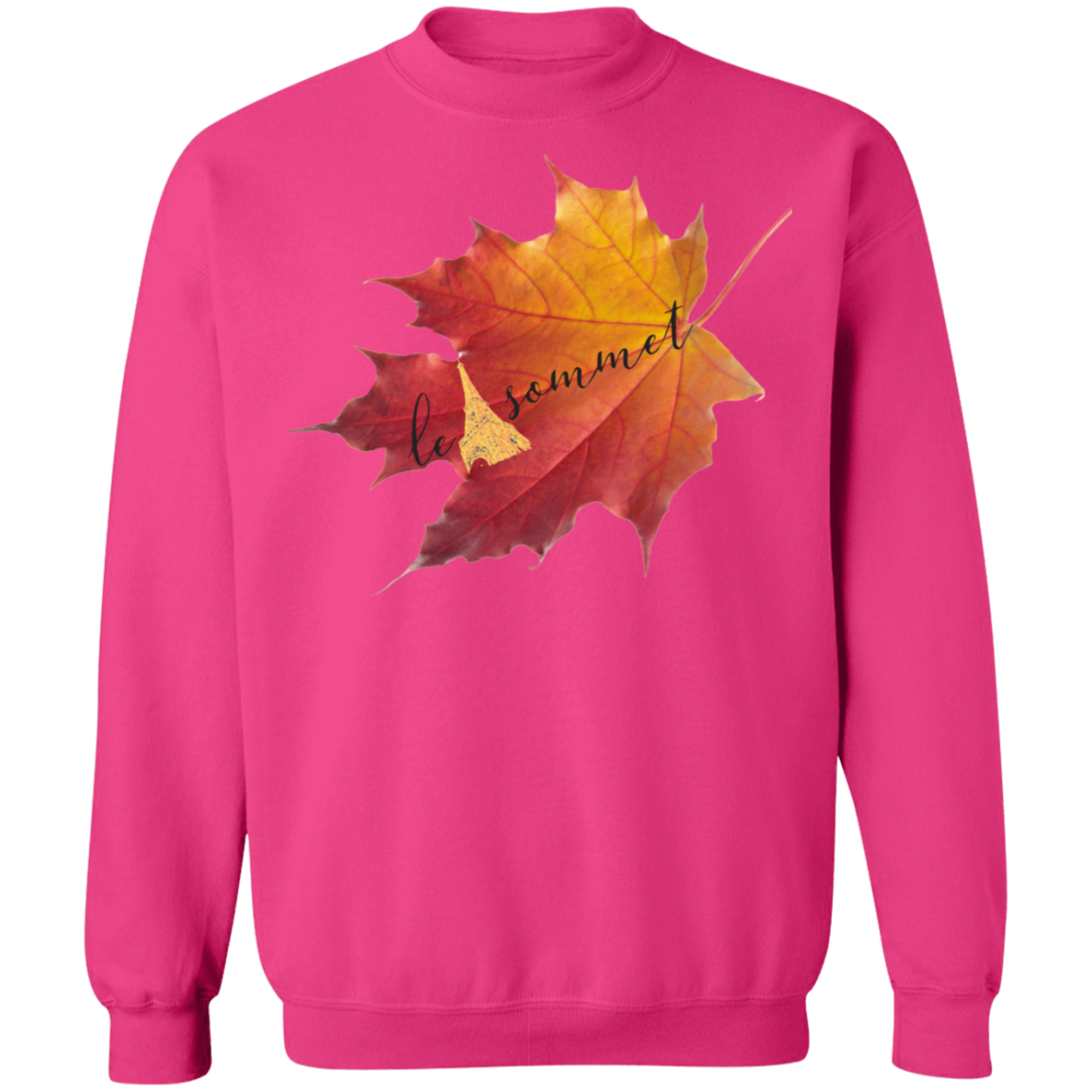 Autumn Logo Leaf Crewneck Pullover Sweatshirt 8 oz.