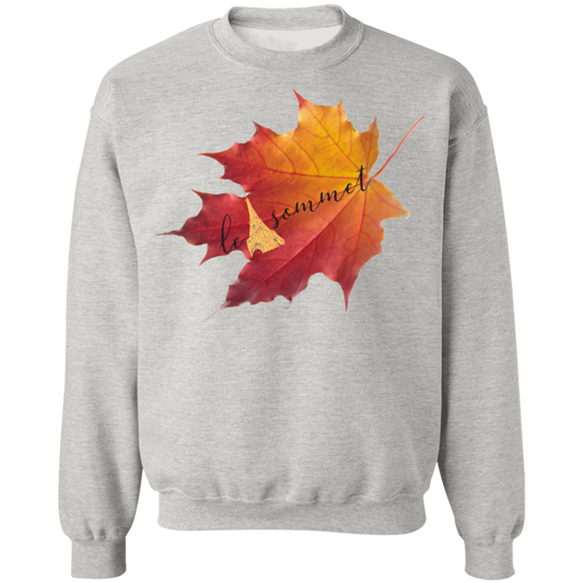 Autumn Logo Leaf Crewneck Pullover Sweatshirt 8 oz.