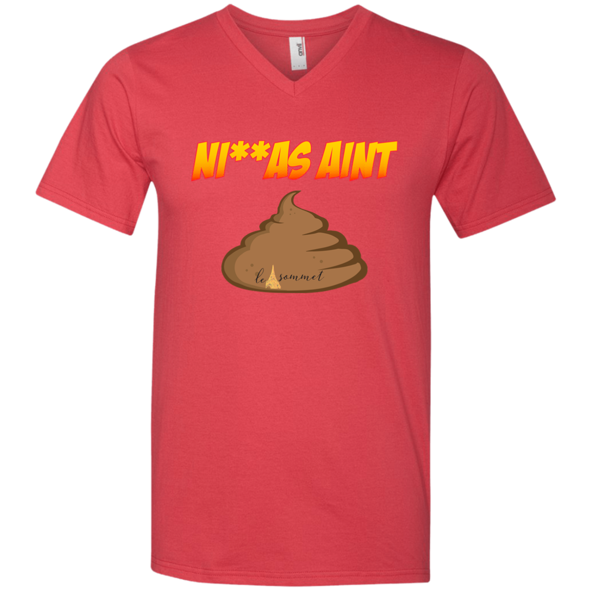 NAS Printed V-Neck T-Shirt