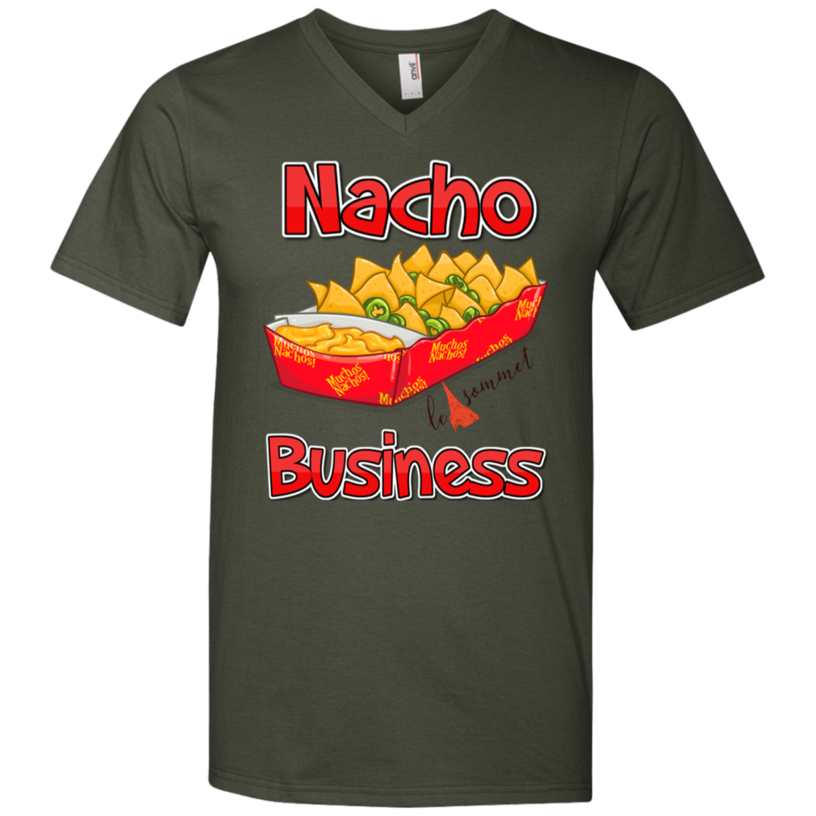Nacho Business Printed V-Neck T-Shirt