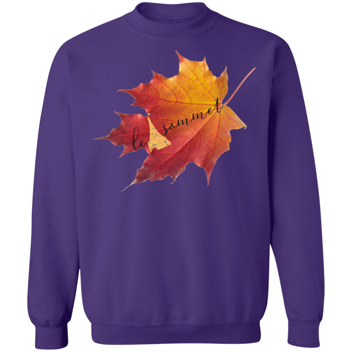 Autumn Logo Leaf Crewneck Pullover Sweatshirt 8 oz.