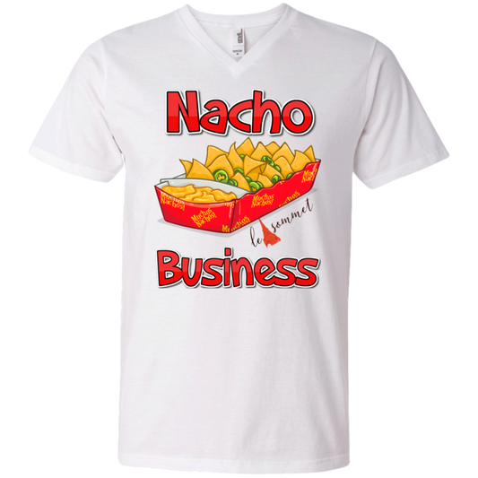 Nacho Business Printed V-Neck T-Shirt