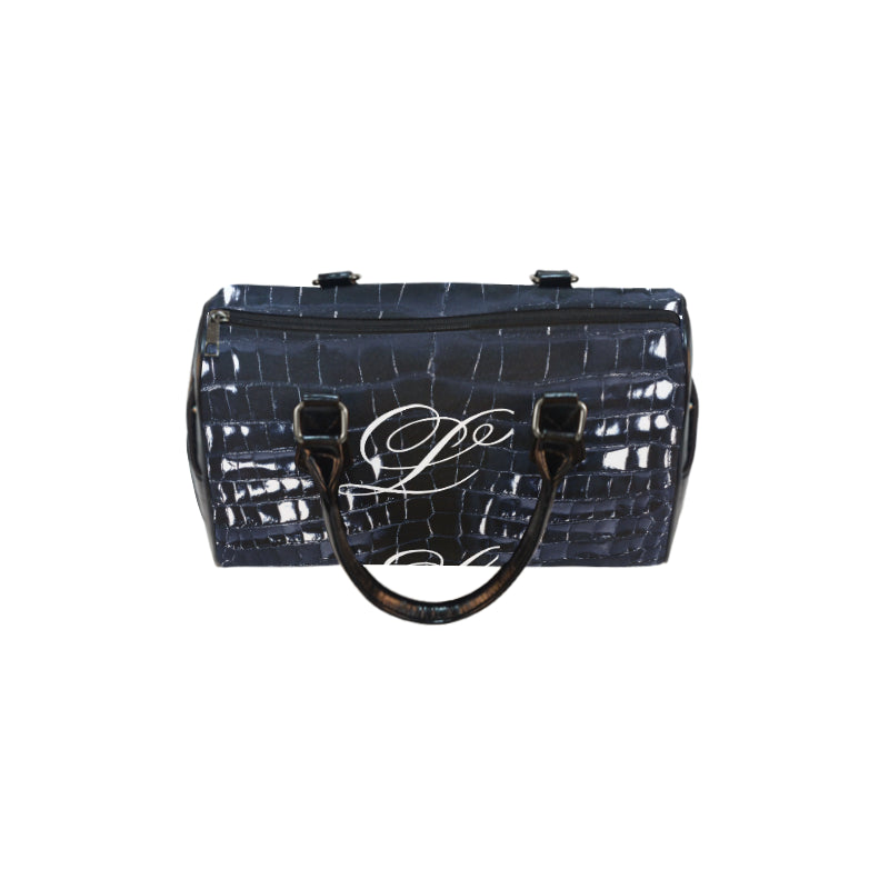 Le Sommet "Blue Croc Skin"  Barrel Handbag