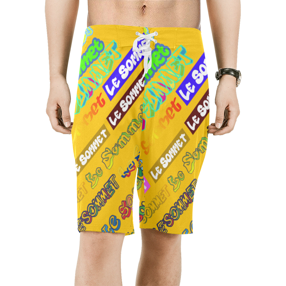 Le Sommet "Land O' Logos"  Beach Shorts