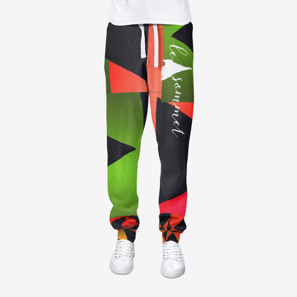 Le Sommet "Tribal Colorblock" Joggers Sweatpants