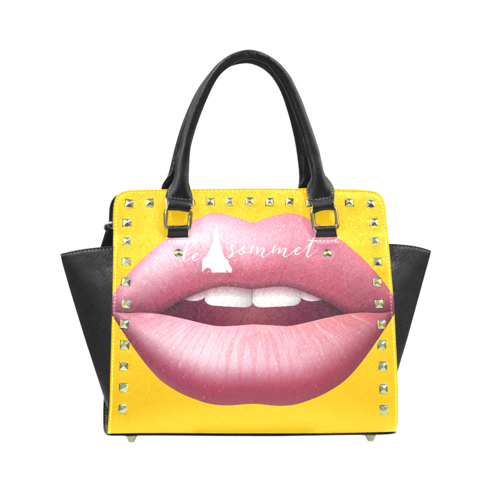 Le Sommet "Pinky Lips" Rivet Handbag