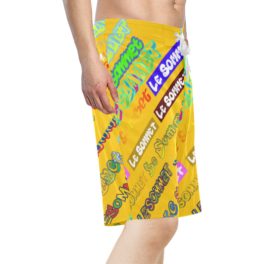 Le Sommet "Land O' Logos"  Beach Shorts