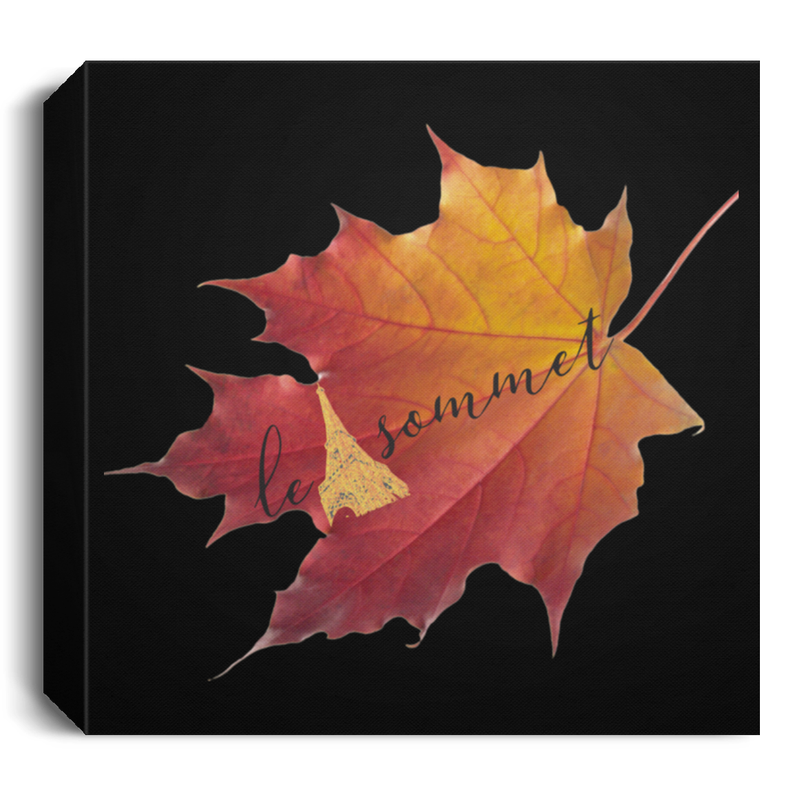 Autumn Logo Leaf Deluxe Square Canvas 1.5in Frame