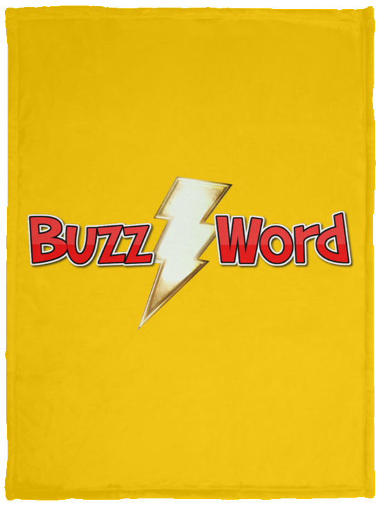 Buzz Word Plush Fleece Blanket - 30x40 (chg)