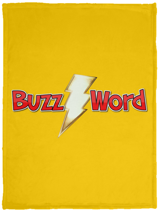 Buzz Word Plush Fleece Blanket - 30x40 (chg)