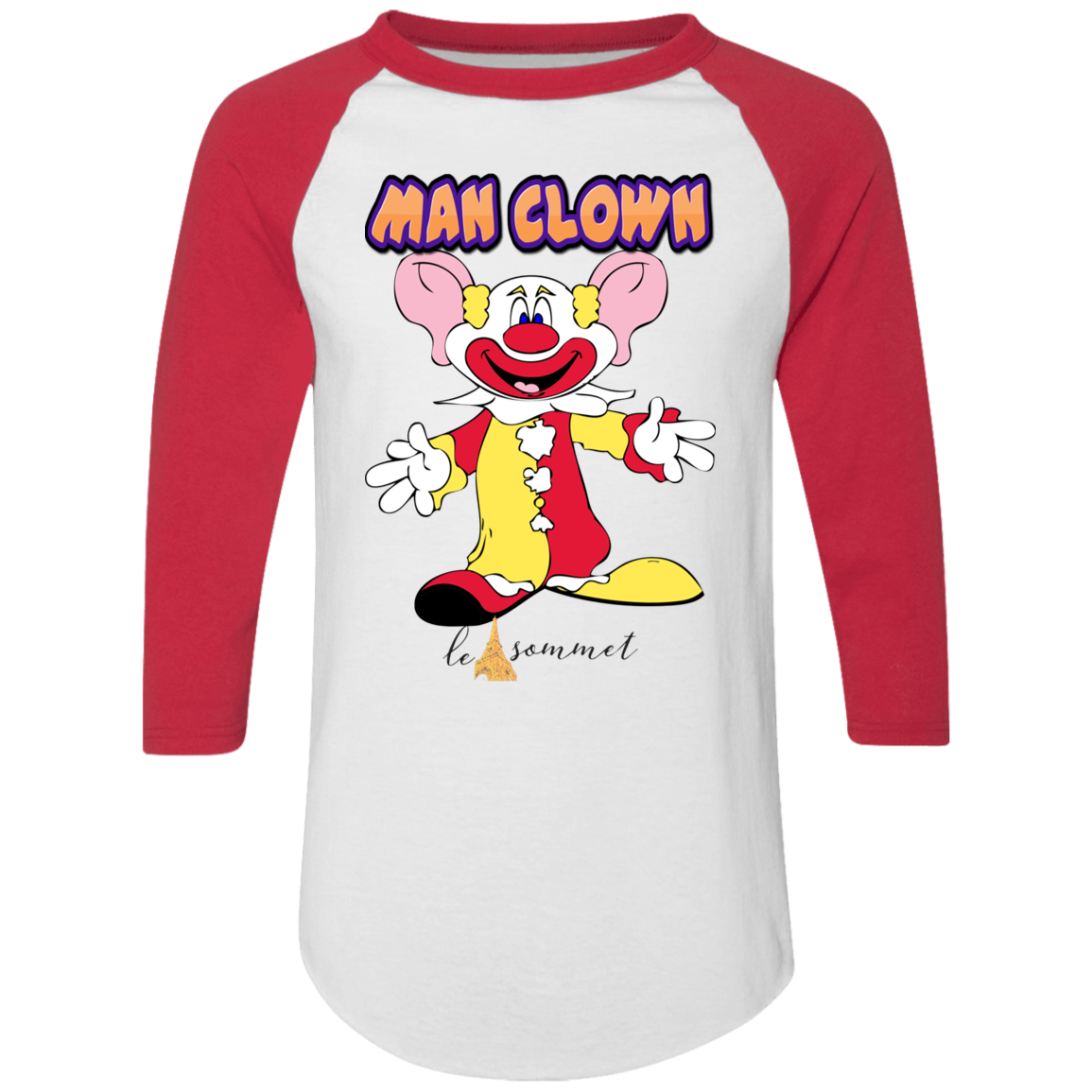 Man Clown Colorblock Raglan Jersey