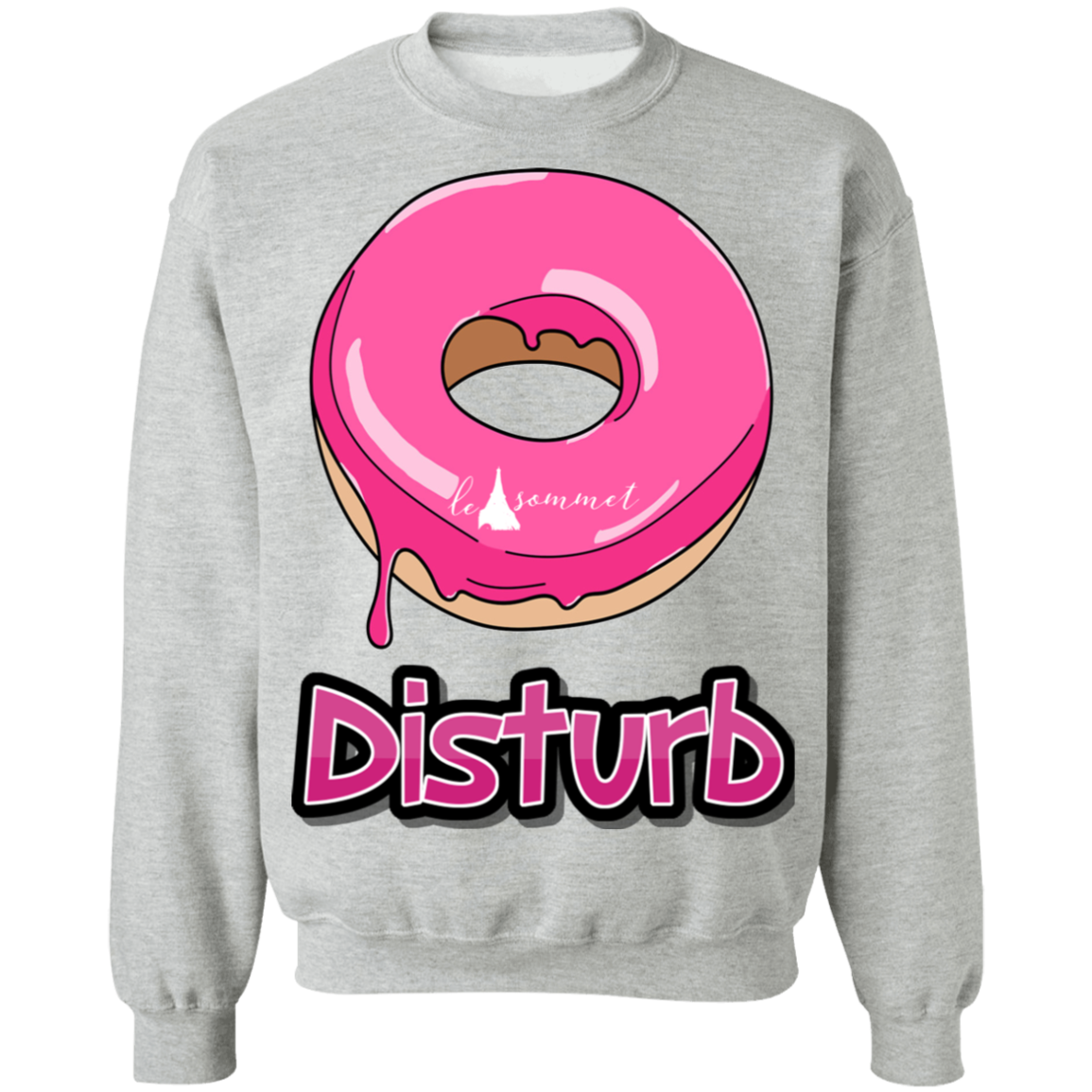 Donut Disturb Crewneck Pullover Sweatshirt  8 oz.