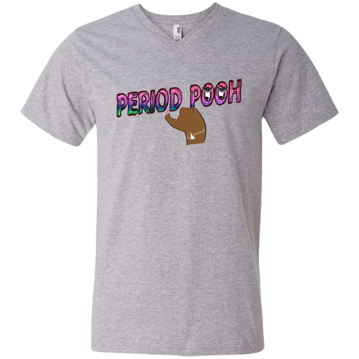 Period Pooh Printed V-Neck T-Shirt