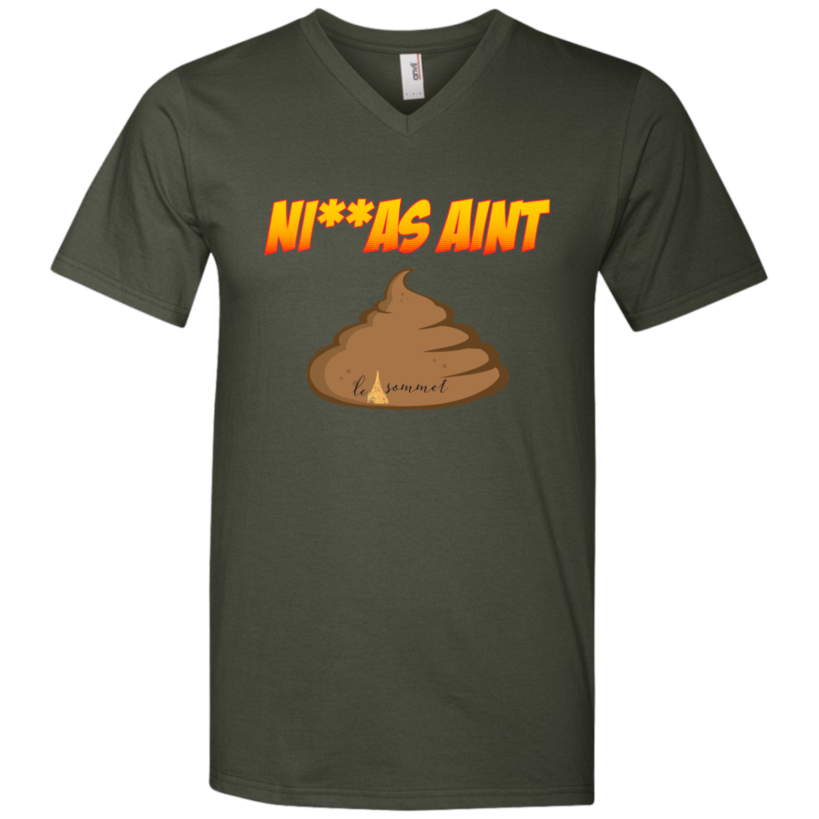 NAS  Printed V-Neck T-Shirt