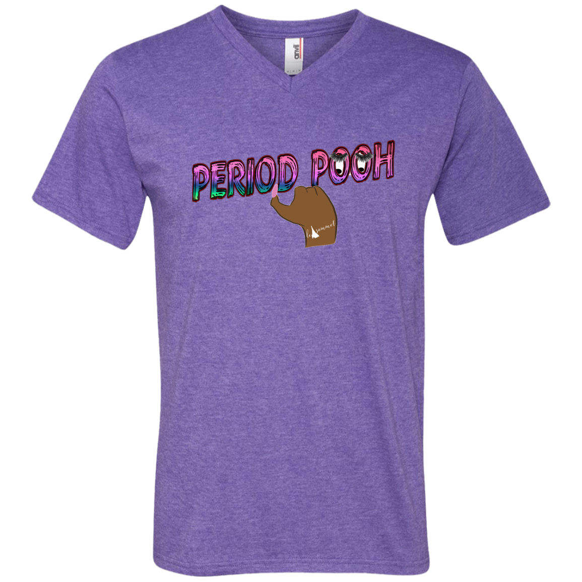 Period Pooh Printed V-Neck T-Shirt