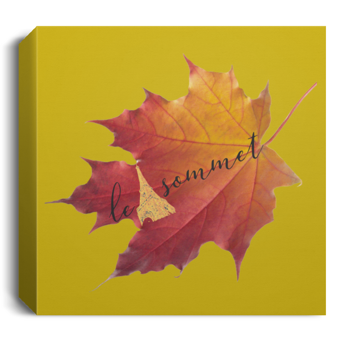 Autumn Logo Leaf Deluxe Square Canvas 1.5in Frame