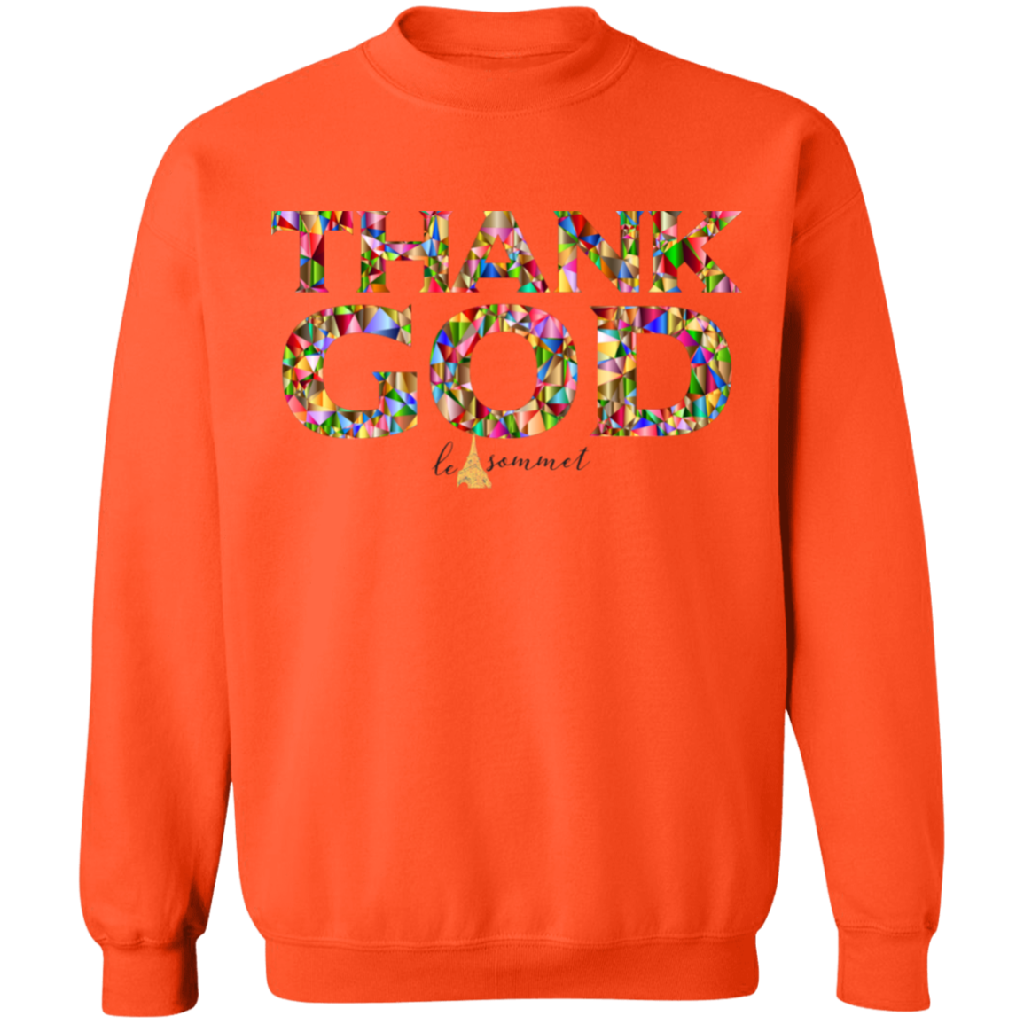 Thank God Crewneck Pullover Sweatshirt  8 oz.