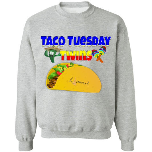 Taco Tuesday Twins Crewneck Pullover Sweatshirt  8 oz.