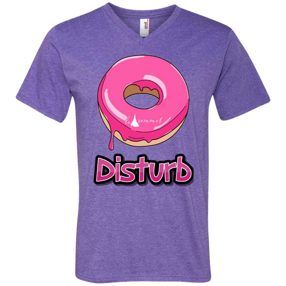 Donut Disturb Printed V-Neck T-Shirt