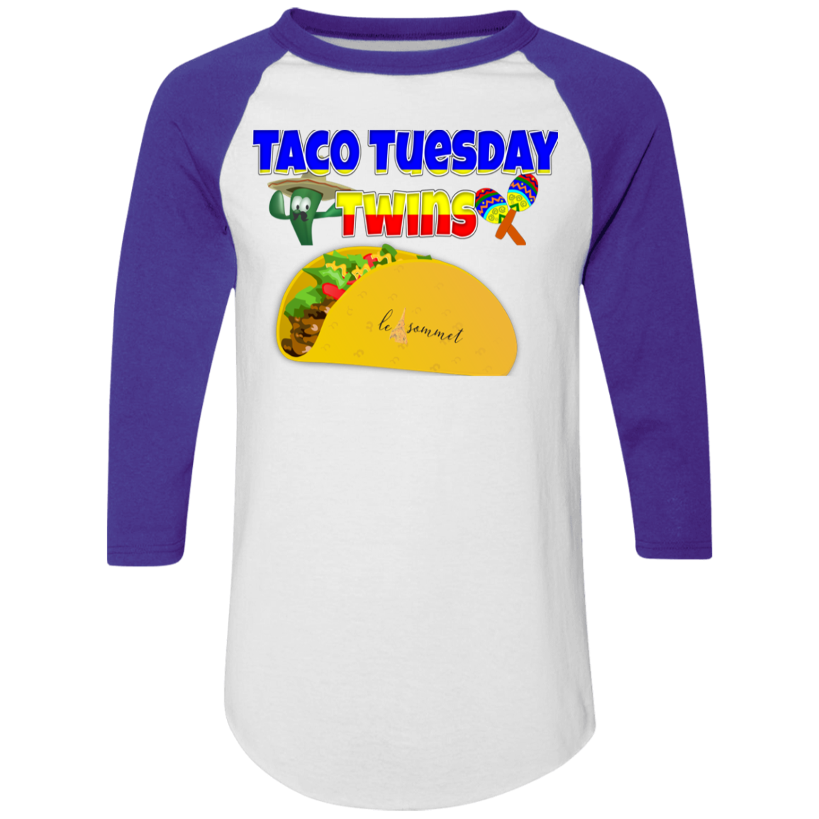 Taco Tuesday Twins Colorblock Raglan Jersey