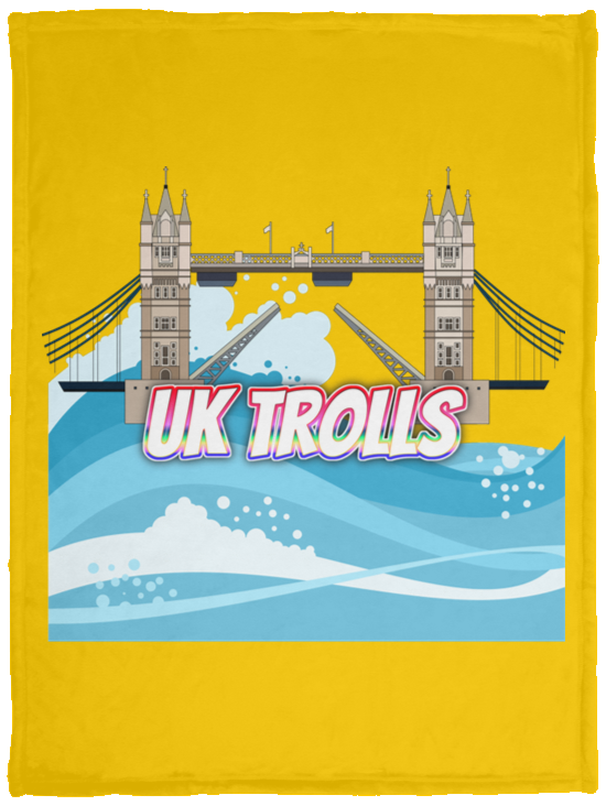 UK Trolls Plush Fleece Blanket - 30x40 (chg)