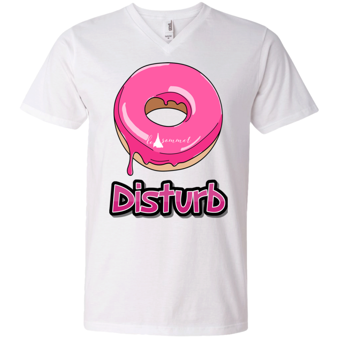 Donut Disturb Printed V-Neck T-Shirt