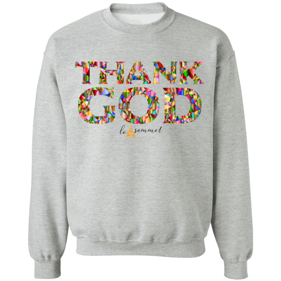 Thank God Crewneck Pullover Sweatshirt  8 oz.