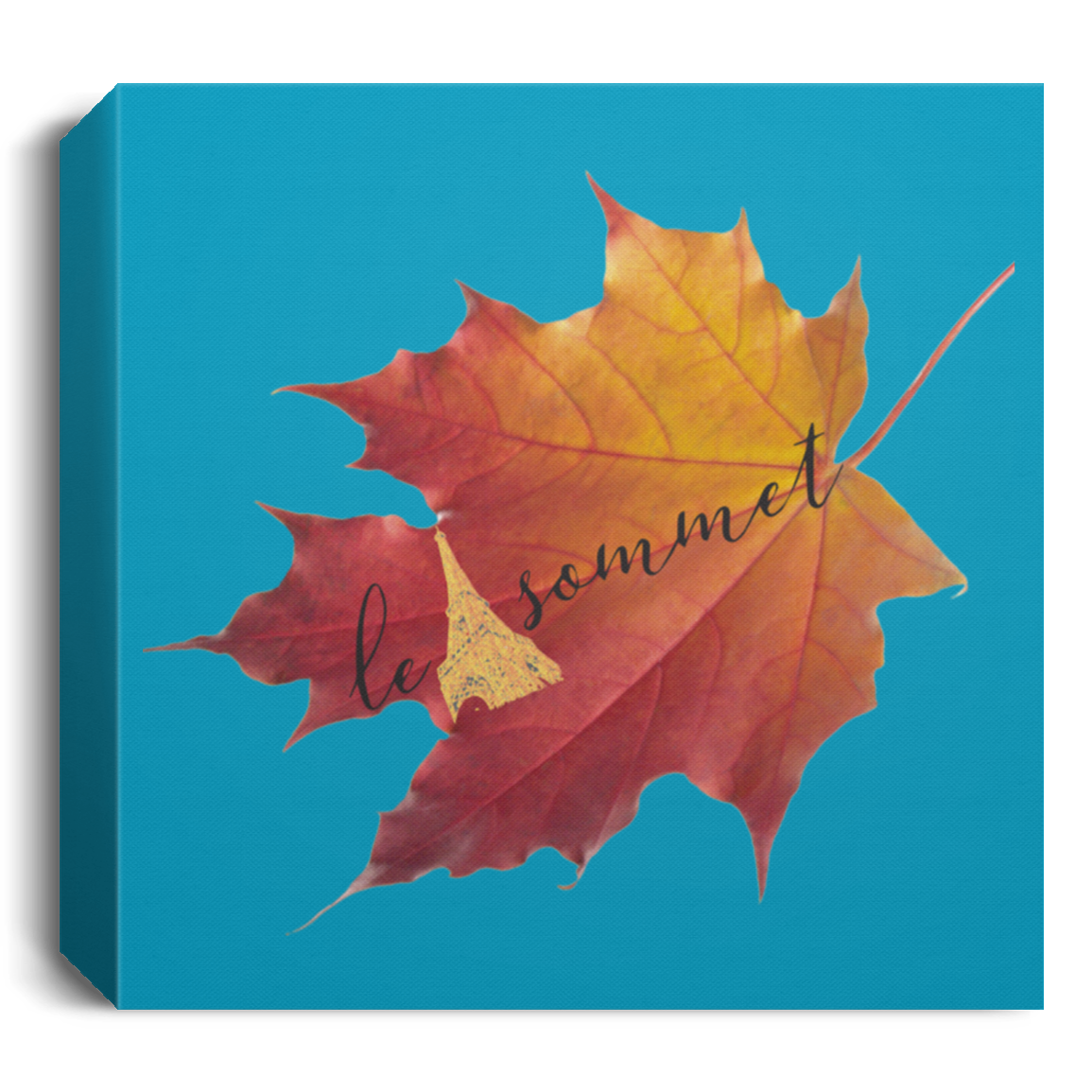 Autumn Logo Leaf Deluxe Square Canvas 1.5in Frame