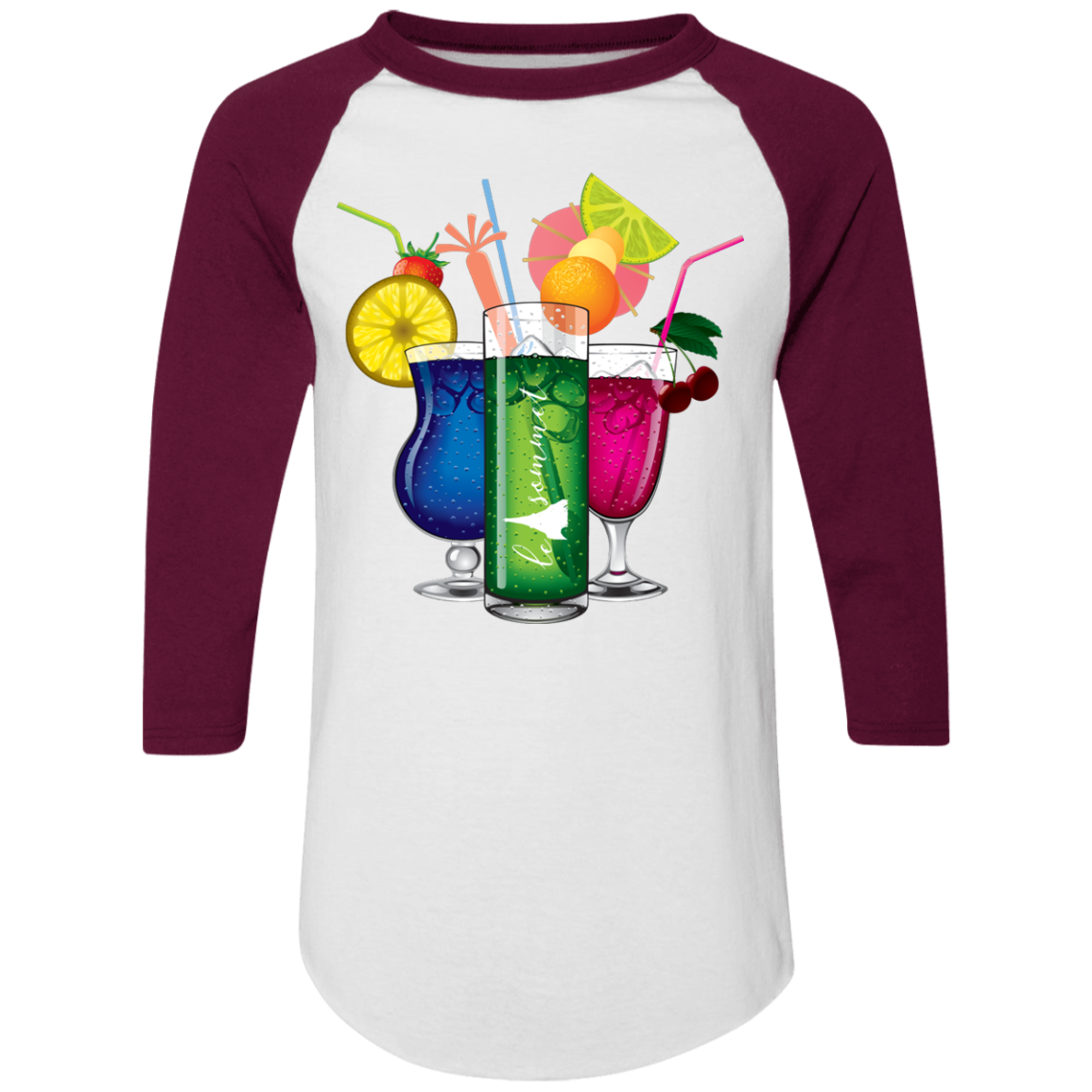 Drinks on Me Colorblock Raglan Jersey