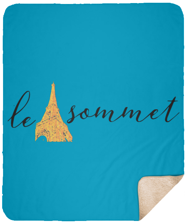 Le Sommet Logo Sherpa Blanket - 50x60