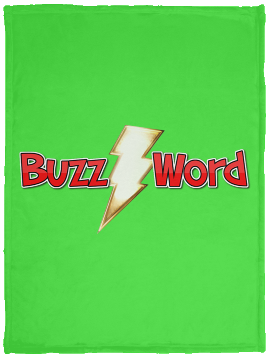 Buzz Word Plush Fleece Blanket - 30x40 (chg)