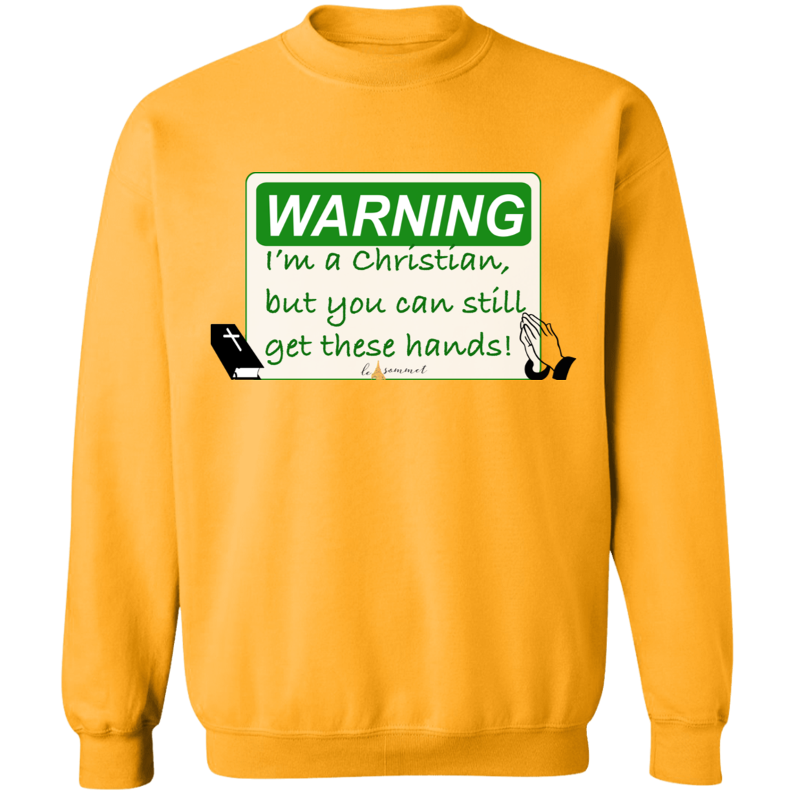 Christian Hands Crewneck Pullover Sweatshirt  8 oz.