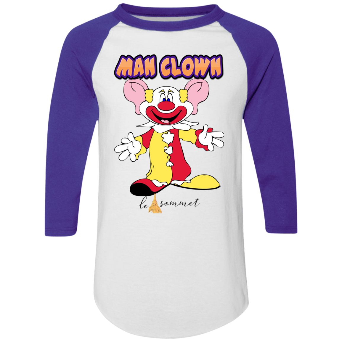 Man Clown Colorblock Raglan Jersey