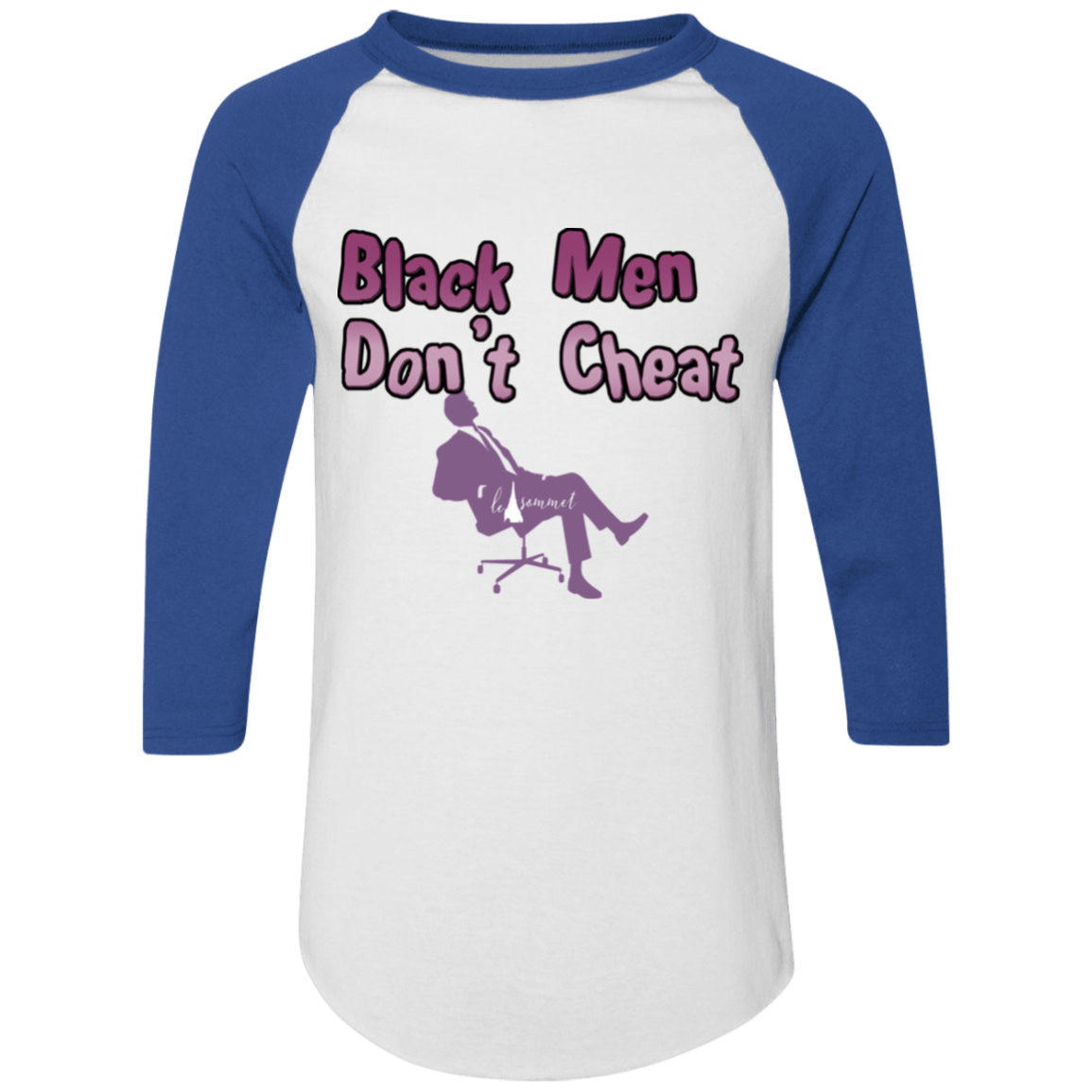 Black Men Don't Cheat Colorblock Raglan Jersey