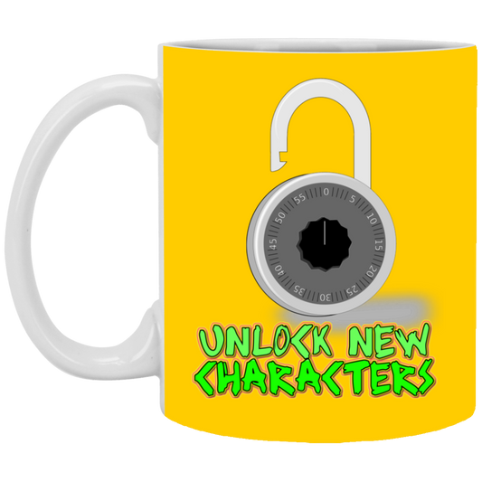 Unlock New Characters 11 oz. White Mug