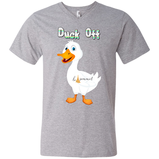 Duck Off Printed V-Neck T-Shirt