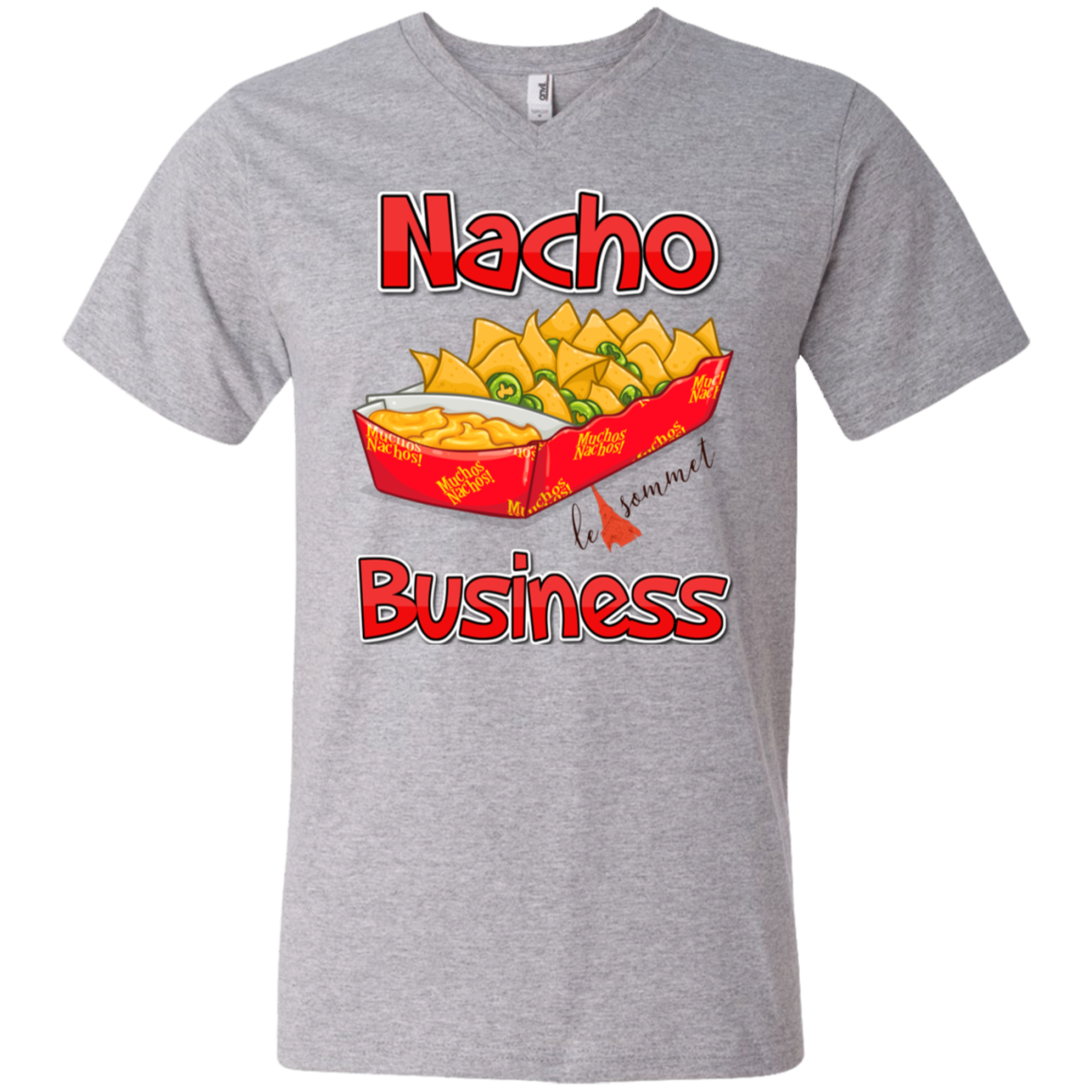 Nacho Business  Printed V-Neck T-Shirt