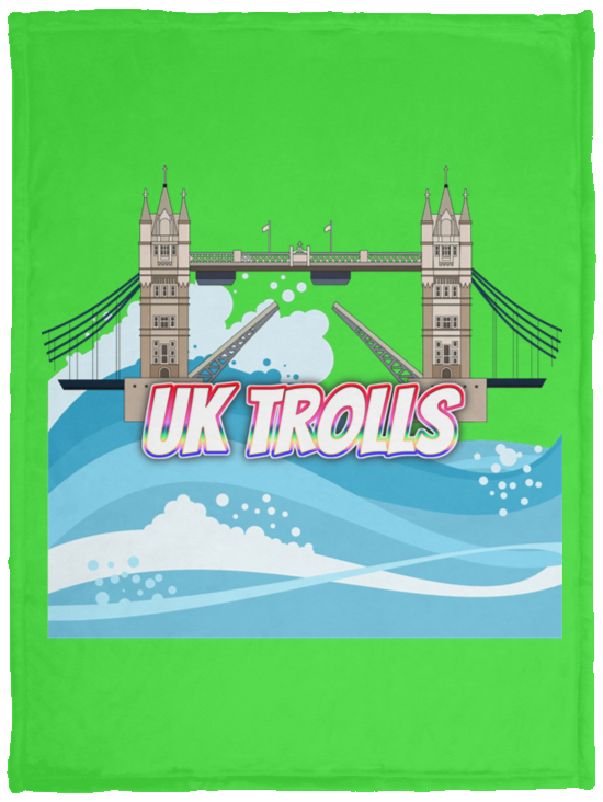 UK Trolls Plush Fleece Blanket - 30x40 (chg)