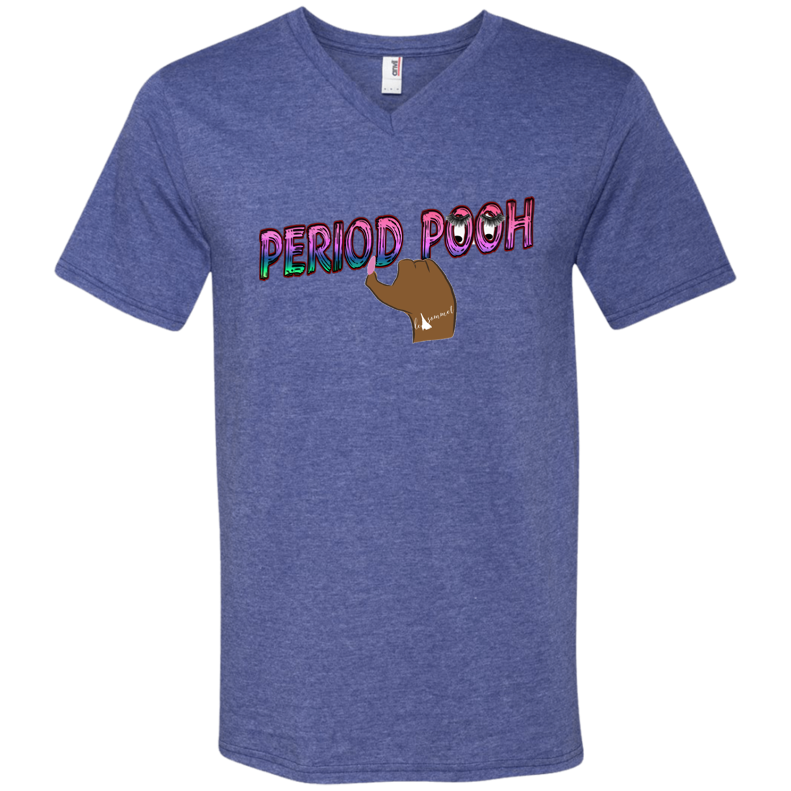 Period Pooh Printed V-Neck T-Shirt