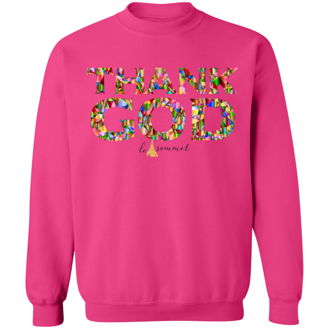 Thank God Crewneck Pullover Sweatshirt  8 oz.