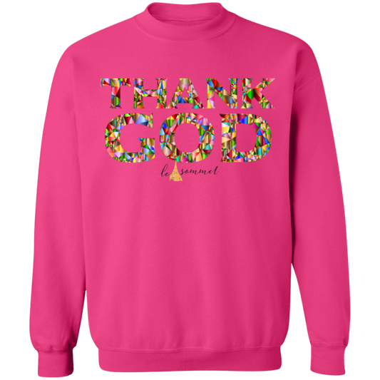 Thank God Crewneck Pullover Sweatshirt  8 oz.