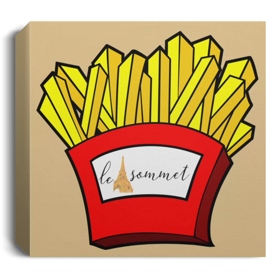 French Fries Deluxe Square Canvas 1.5in Frame